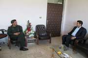 دیدارسرپرست شبکه دامپزشکی قاینات با فرمانده سپاه شهرستان